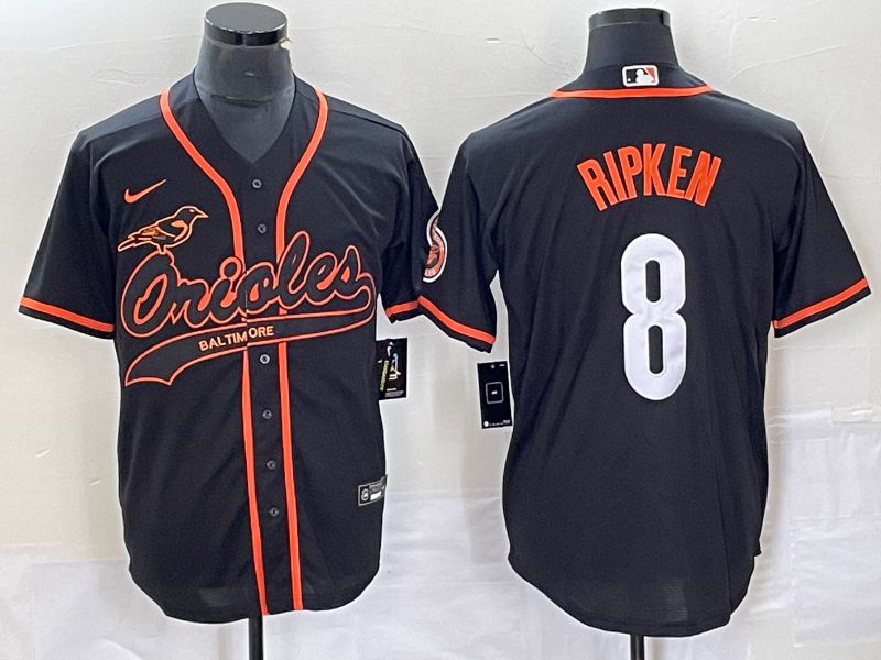Men Baltimore Orioles #8 Ripken Black Co Branding Nike Game MLB Jersey style 1->baltimore orioles->MLB Jersey